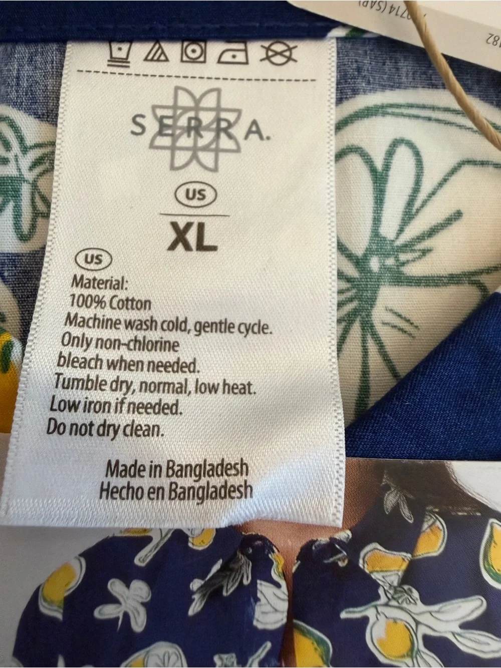 Serra Navy Lemon-Print Two-Piece Set xl - Picture 2 of 4